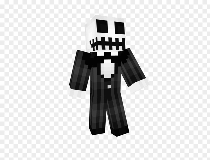 Slenderman Skin Minecraft Character Black M PNG