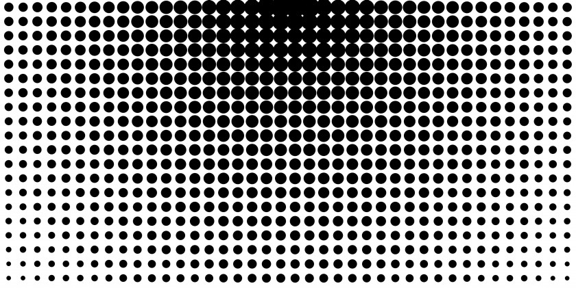 Circle Pattern Cliparts Halftone Black And White Continuous Tone PNG
