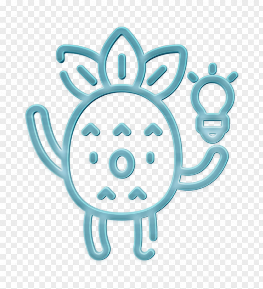 Idea Icon Pineapple Character PNG