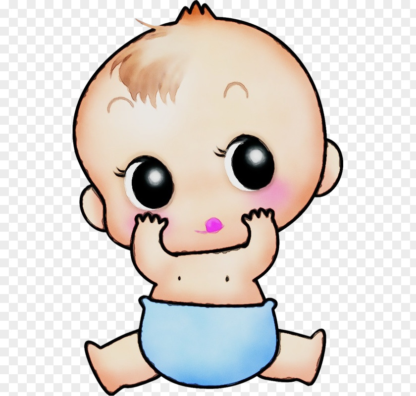 Pleased Child Cartoon Nose Cheek Head Pink PNG