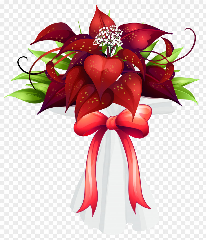 Red Flowers Bouquet Clipart Image Flower Clip Art PNG