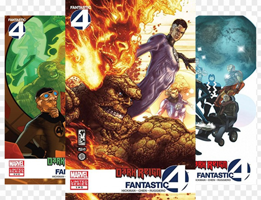 Book Dark Reign: Fantastic Four Superhero Comics PNG