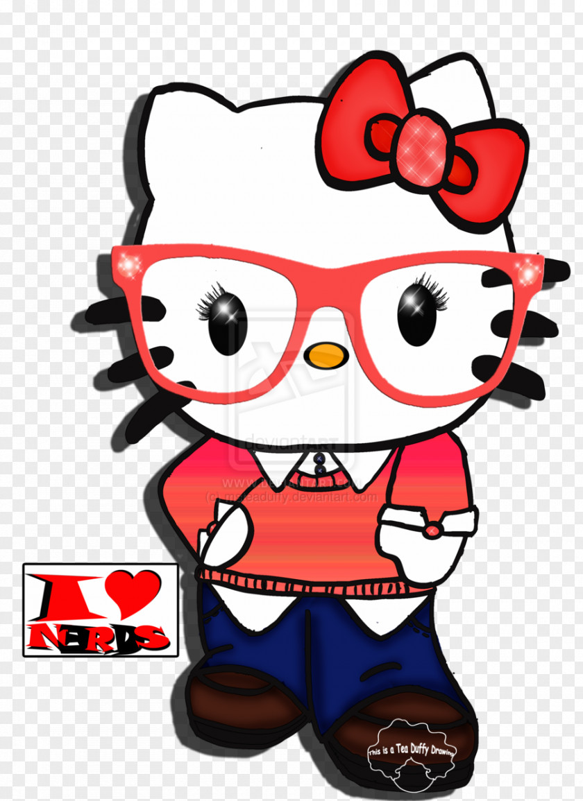 Hello Kitty Nerd Desktop Wallpaper Drawing PNG