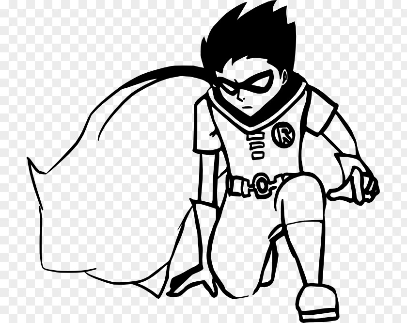 Robin Teen Titans Homo Sapiens Drawing Line Art Human Behavior Clip PNG