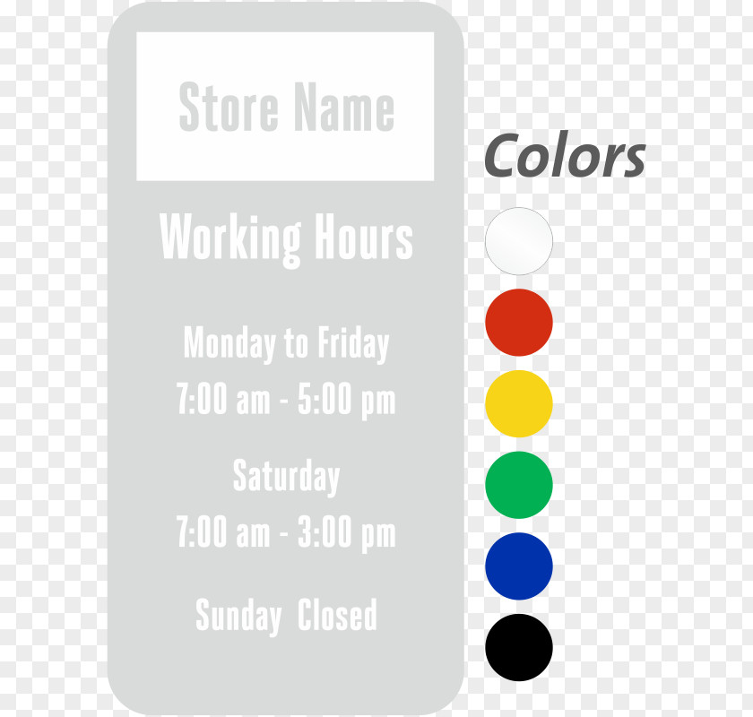 Working Hours Brand Rectangle Font PNG