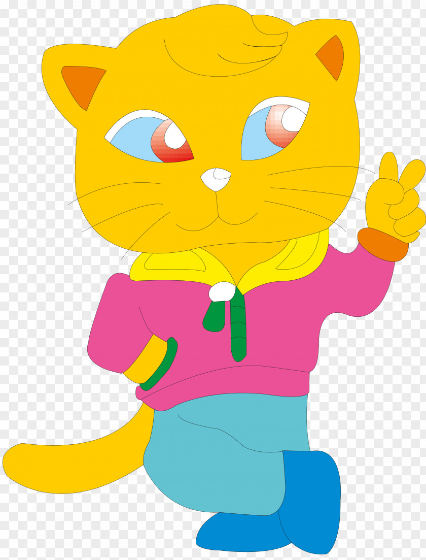 Cartoon Cat Painting Clip Art PNG