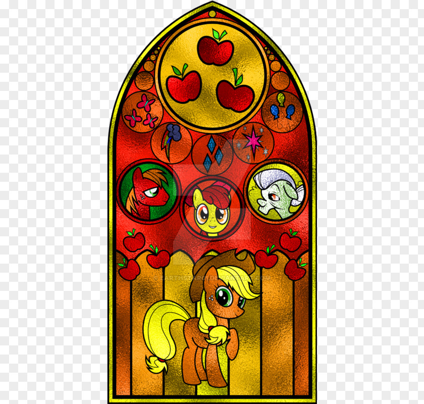 Stained Glass Window My Little Pony Cartoon PNG