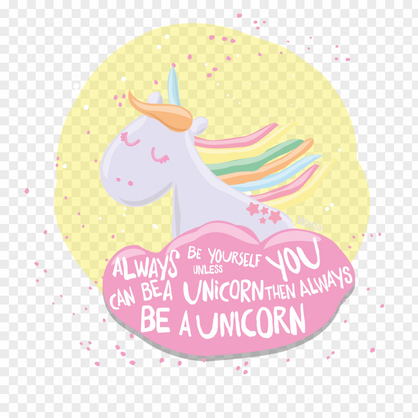 Unicorn Illustration Text Illustrator PNG