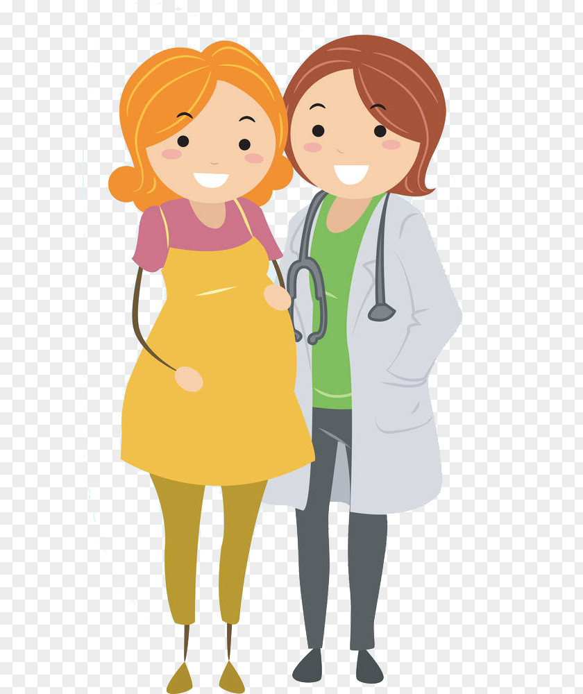 A Pregnant Doctor Clip Art PNG