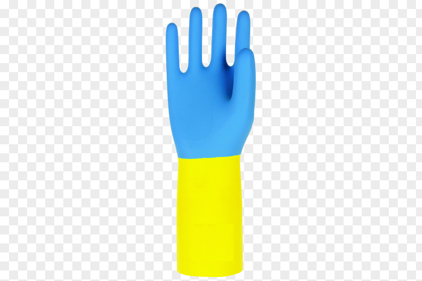 Blue Yellow Rubber Gloves Laundry Glove PNG