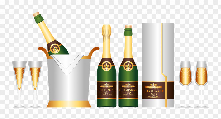 Champagne Red Wine PNG