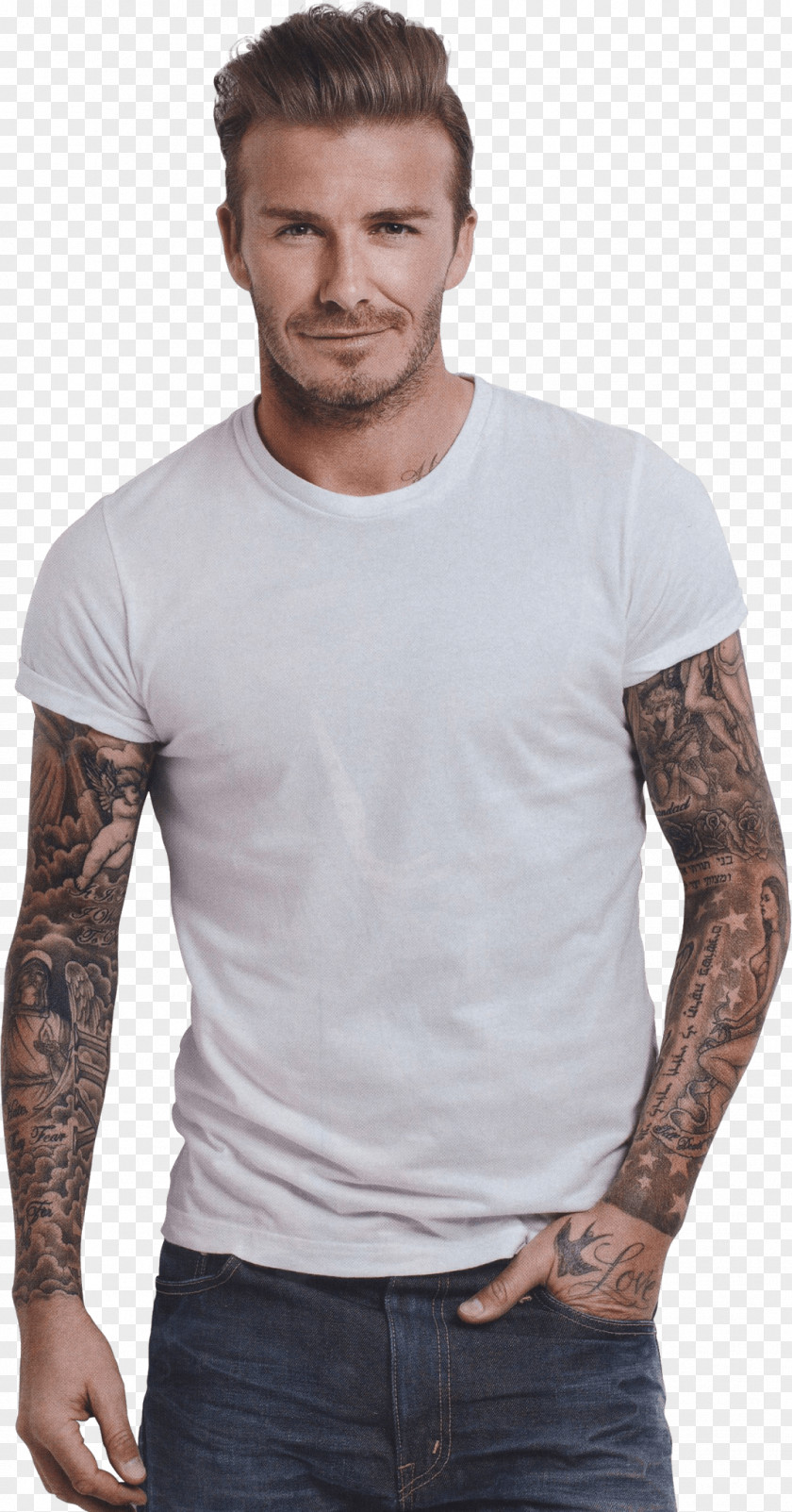 David Beckham Sleeve Tattoo England National Football Team Soccer Player PNG tattoo national football team Player, chest clipart PNG