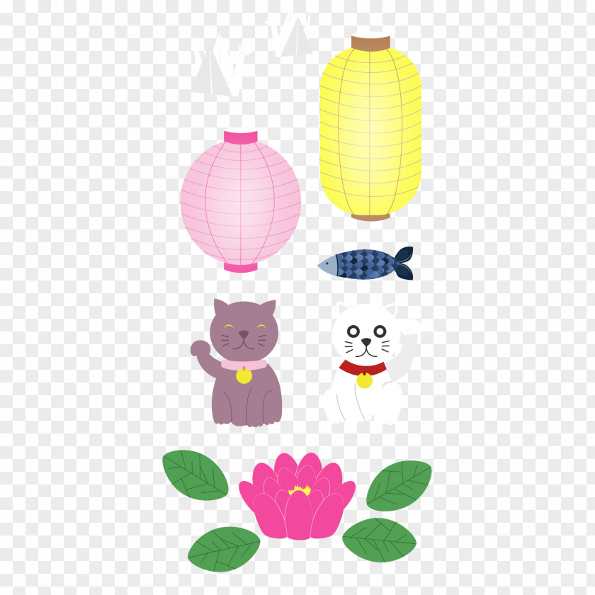 Pink Japanese Poster Material Cuisine Element PNG