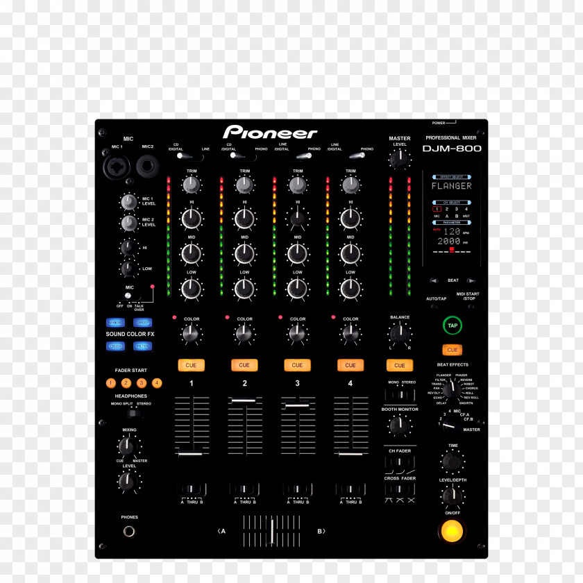 Pioneer DJM-800 CDJ DJ Mixer Disc Jockey PNG