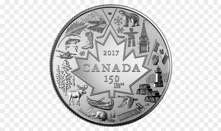 Canada 150th Anniversary Of Royal Canadian Mint Commemorative Coin PNG
