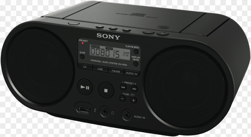 CD Player Compact Disc Radio Sony Boombox PNG