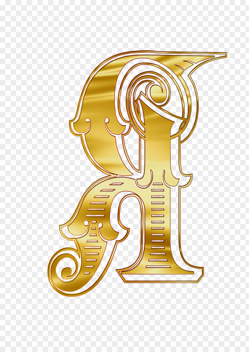Gold Letter Case Russian Alphabet Font PNG