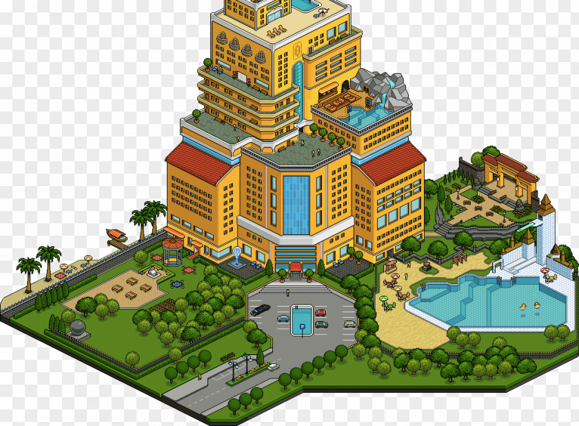 Hotel Habbo Game Online Chat Community PNG