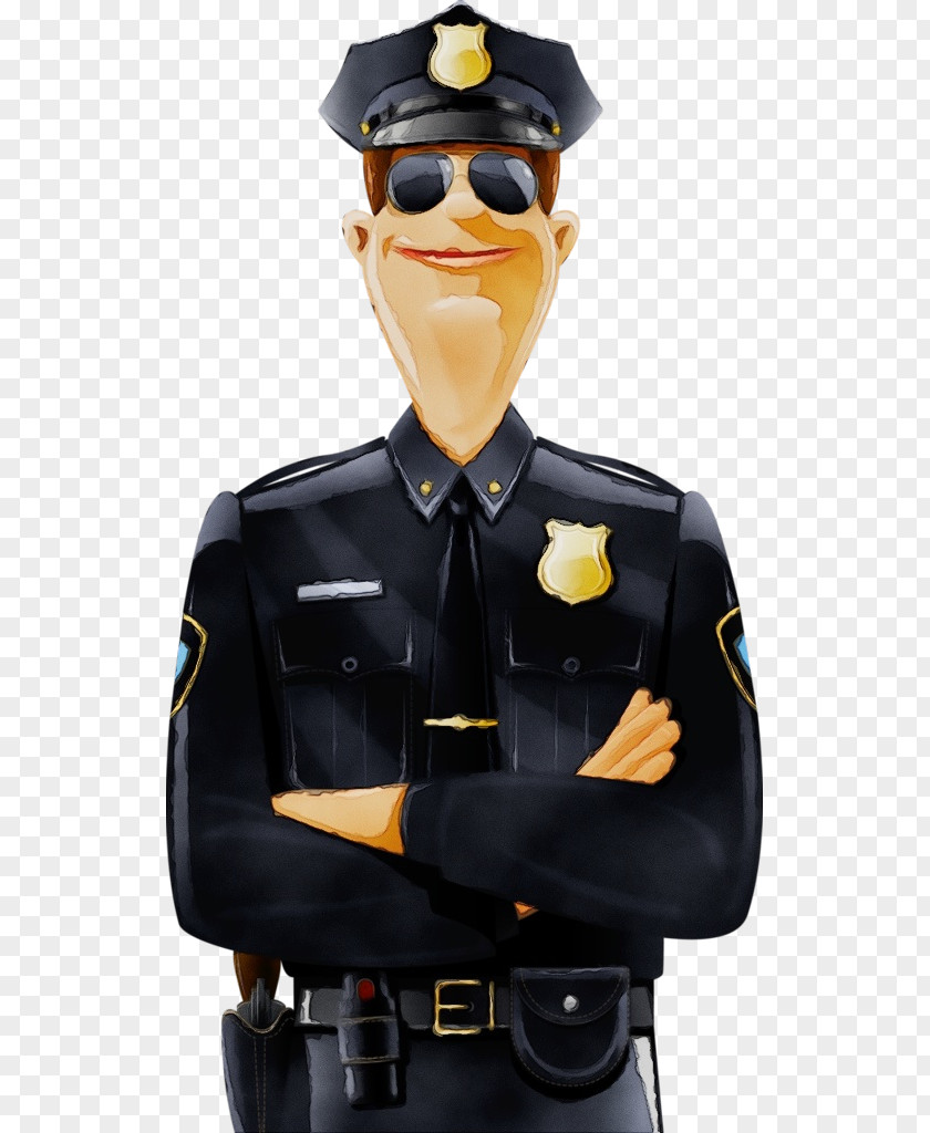 Police Officer Gesture Action Figure Figurine Toy Uniform PNG