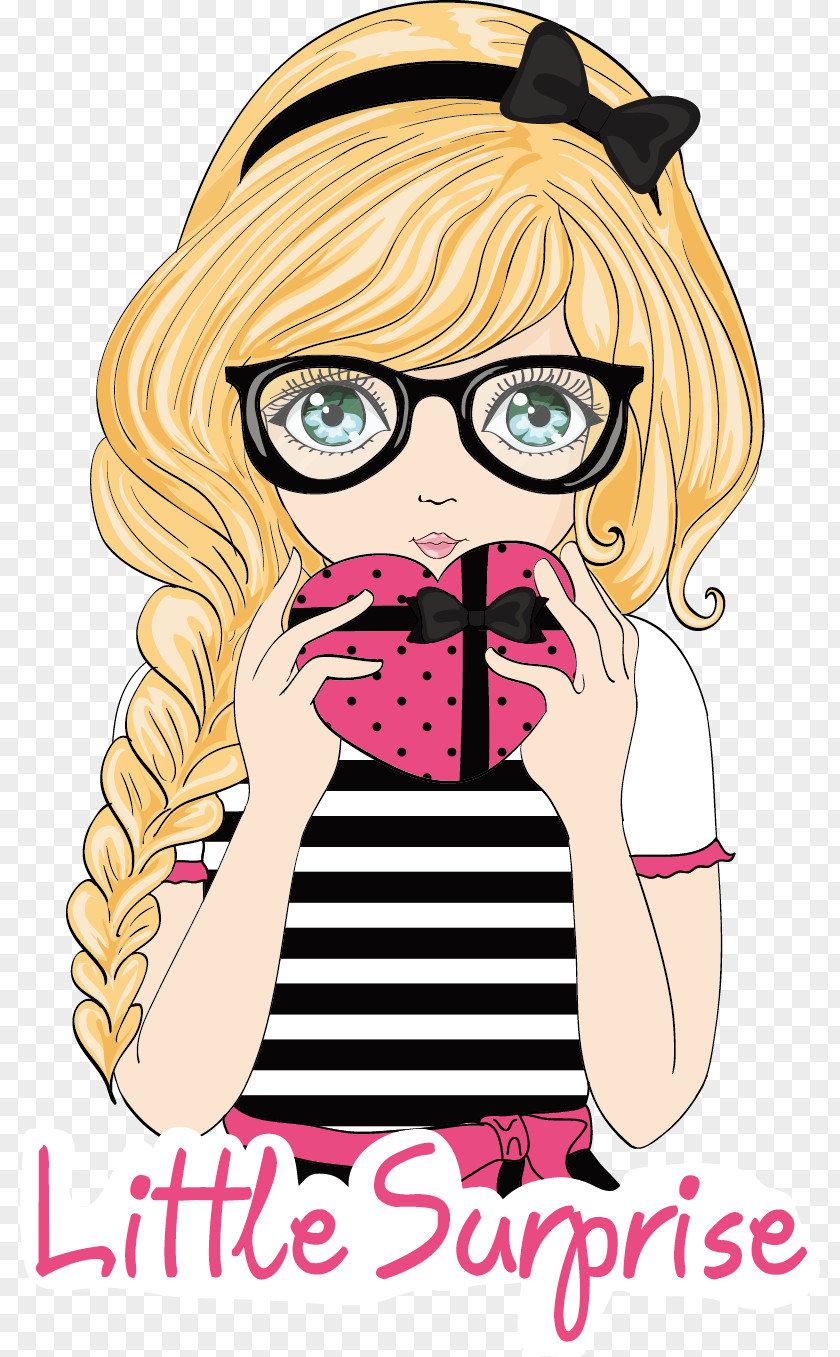 Girl Stock Photography Illustration PNG photography Illustration, Painted girl, Little Surprise and girl holding gift clipart PNG
