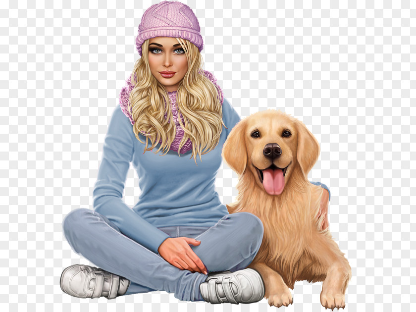 Golden Retriever Puppy Woman Companion Dog Breed PNG