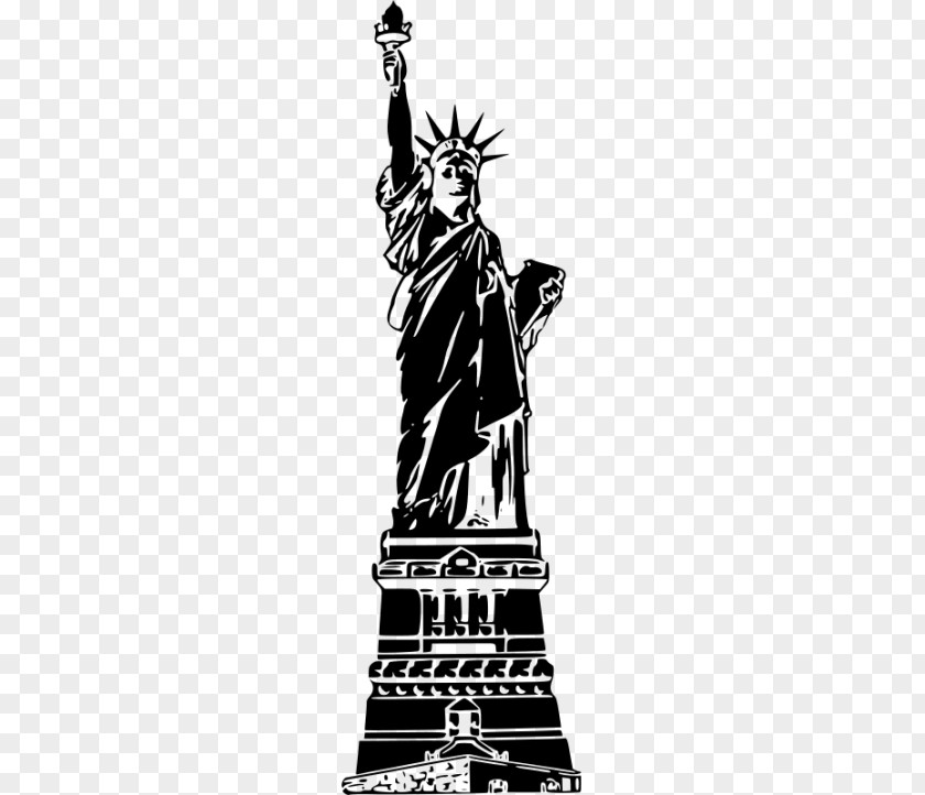 Statue Clipart Of Liberty The New Colossus Black And White Clip Art PNG