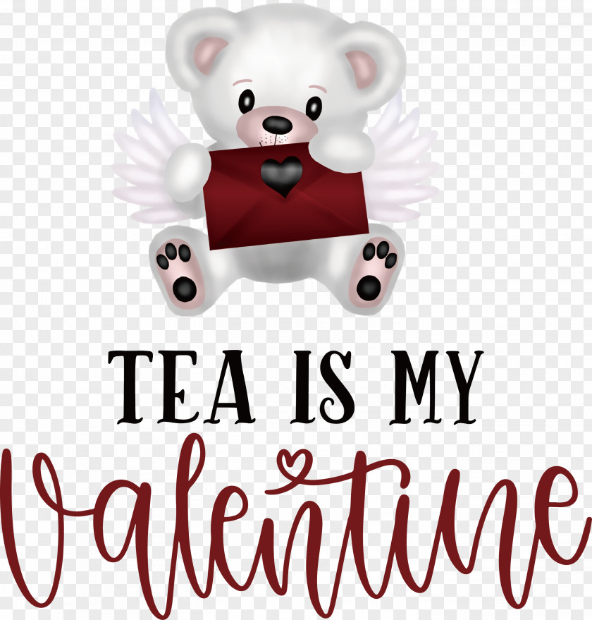 Tea Is My Valentine Valentines Day Quote PNG