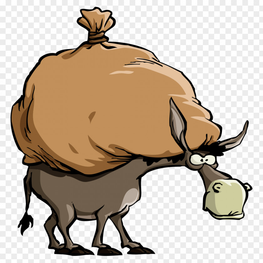 Vector Cow Mule Cartoon Donkey PNG
