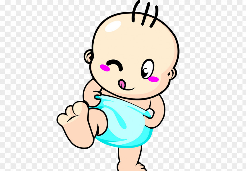 Cute Cartoon Doll Diaper Infant Clip Art PNG