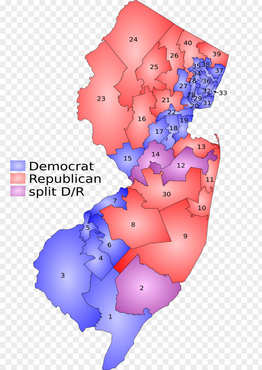 JERSEY New Jersey's Congressional Districts Jersey Legislature Electoral District PNG