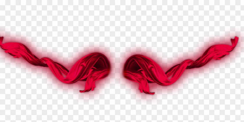 Ribbon Heart Love Red Valentine's Day PNG