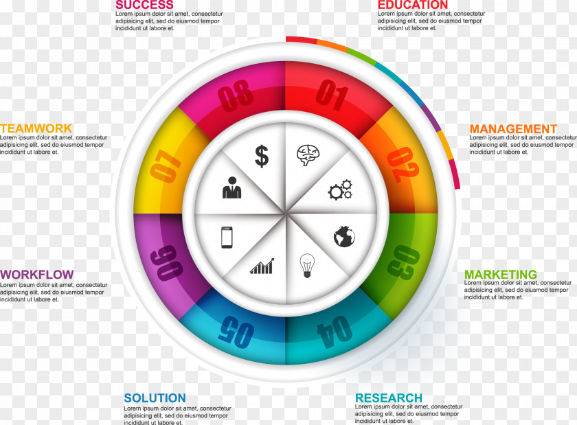 Vector Circle Graph Chart Infographic Diagram PNG