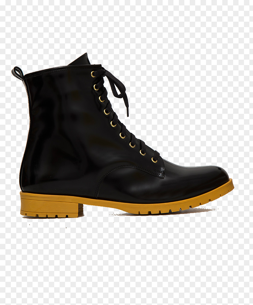 Boot Leather Shoe Black M PNG