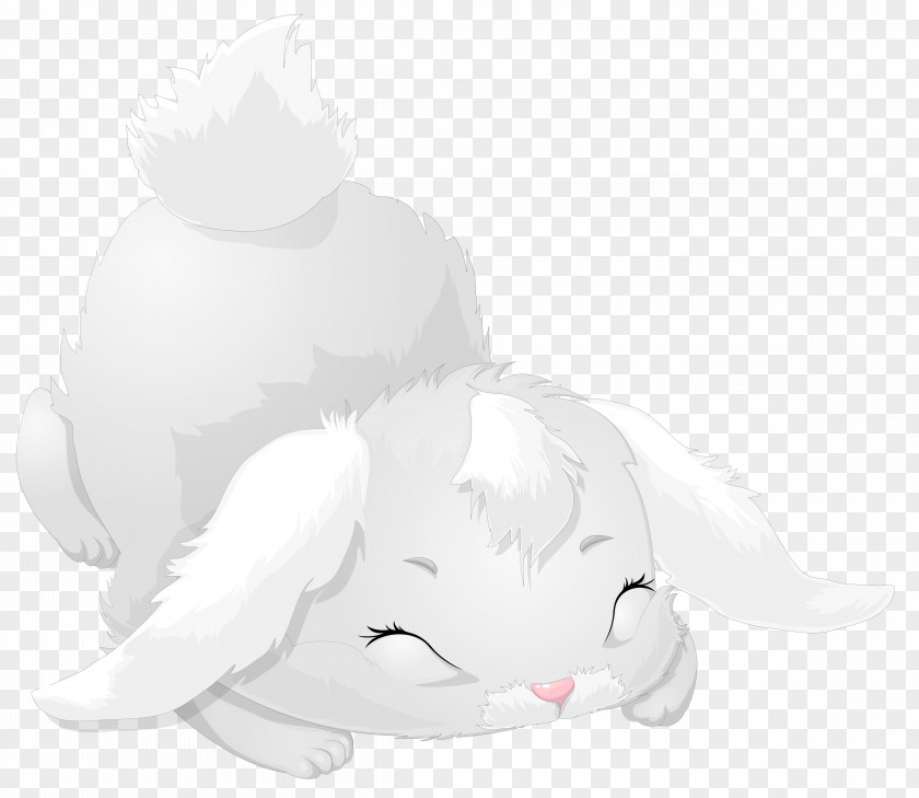 Cute White Bunny Cartoon Clipart Image Kitten Whiskers Cat Dog Canidae PNG