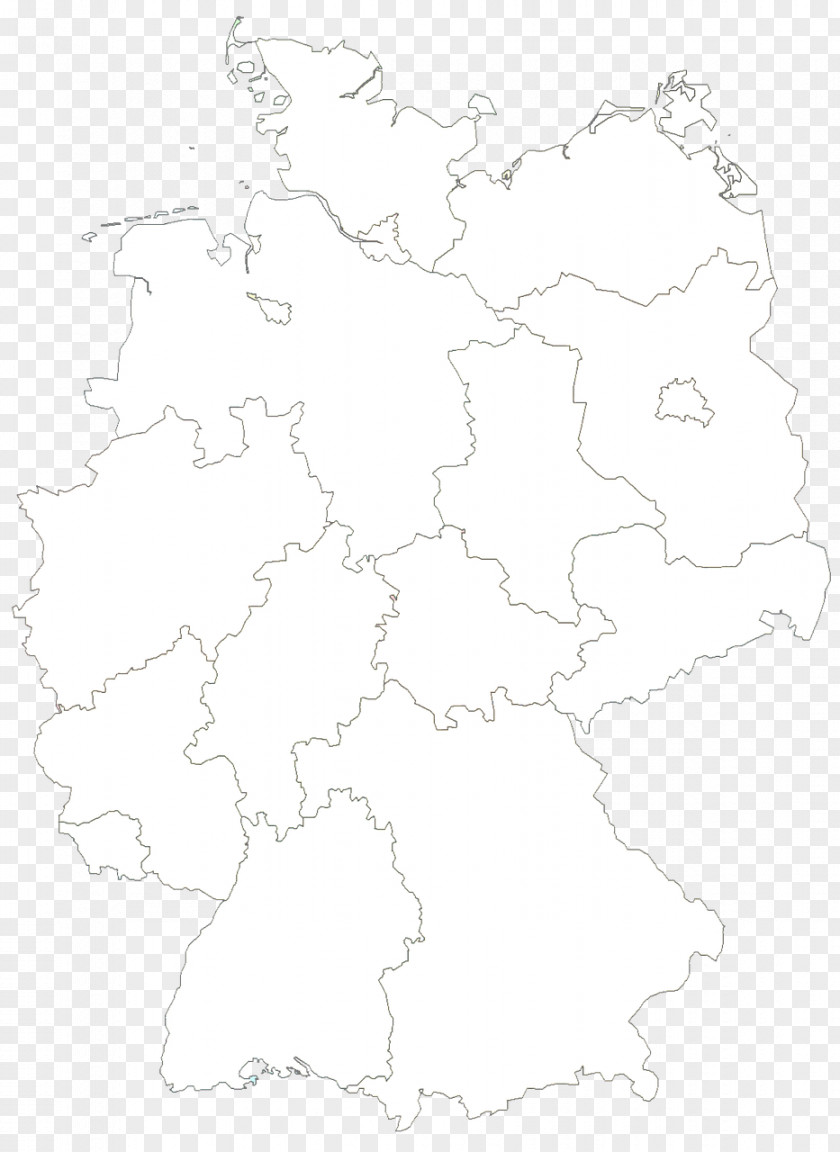 Germany Map Outline Line Art Point PNG