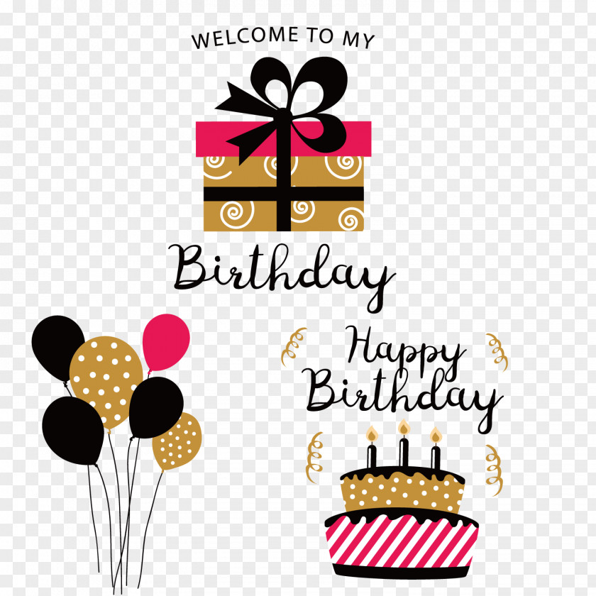 Birthday Card Element Paper Party Gift Gratis PNG