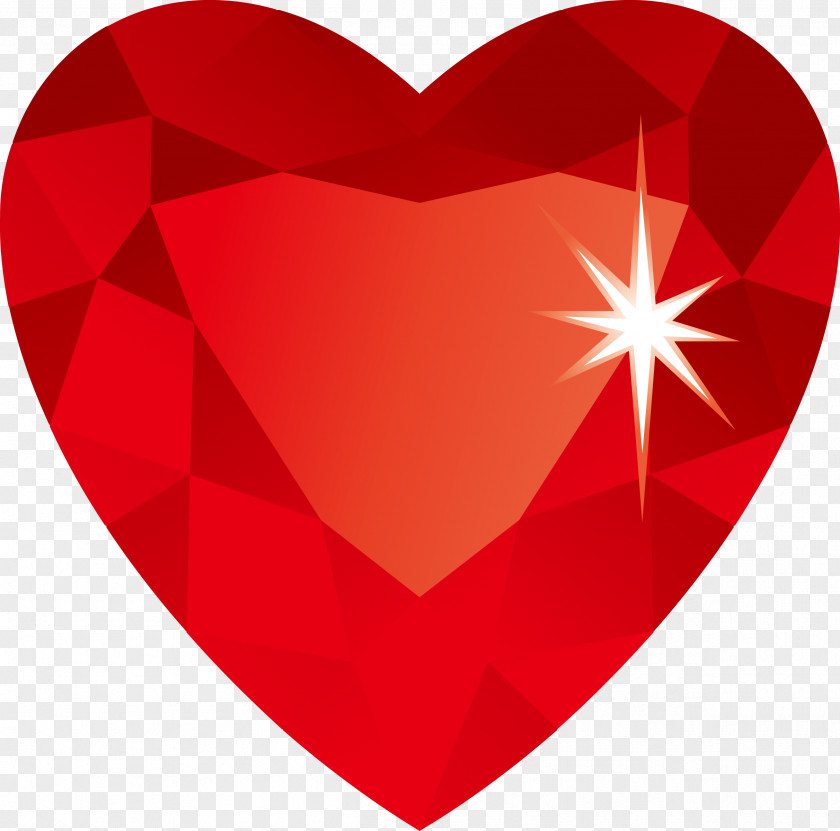 Vector Heart-shaped Diamond Heart Designer PNG