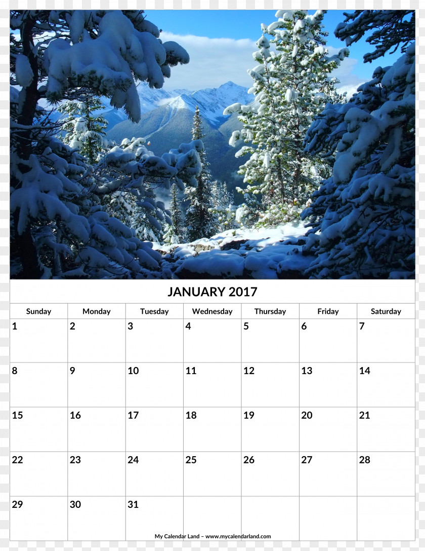 Beautiful Scenery Banff Calendar Winter Solstice December Ski Resort PNG