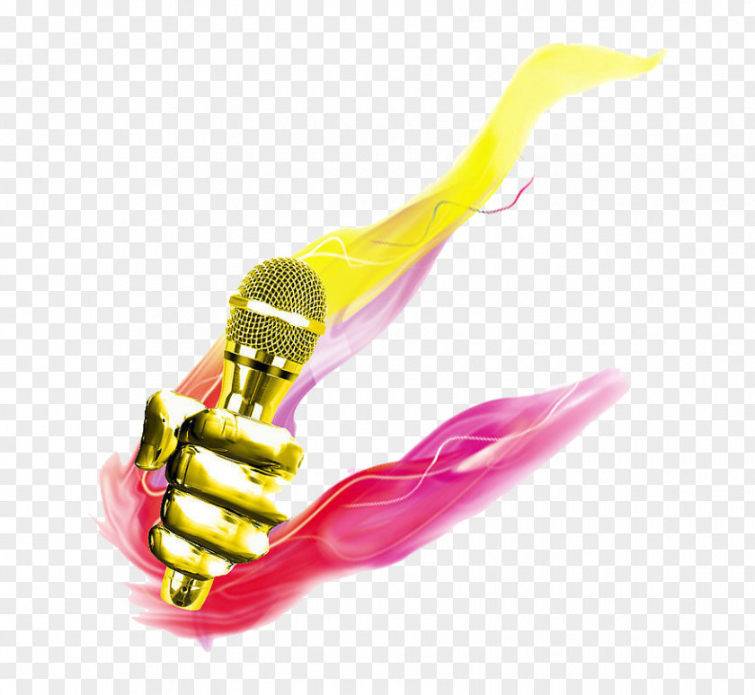 Gold Microphone Creative Mandarin Game Aurkezle Poster News Presenter PNG