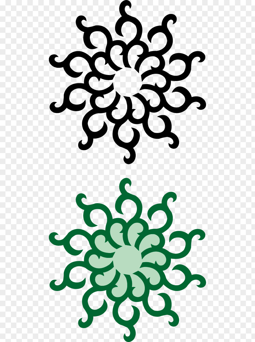 Green Chrysanthemum Pattern Vatan Circle Clip Art PNG
