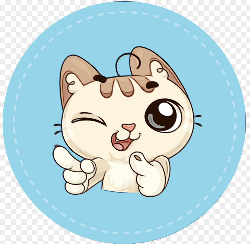 Kitten Whiskers Cartoon Nose Facial Expression Cat Head PNG