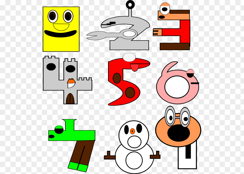 Numbers Cliparts Cartoon Number Animation Clip Art PNG