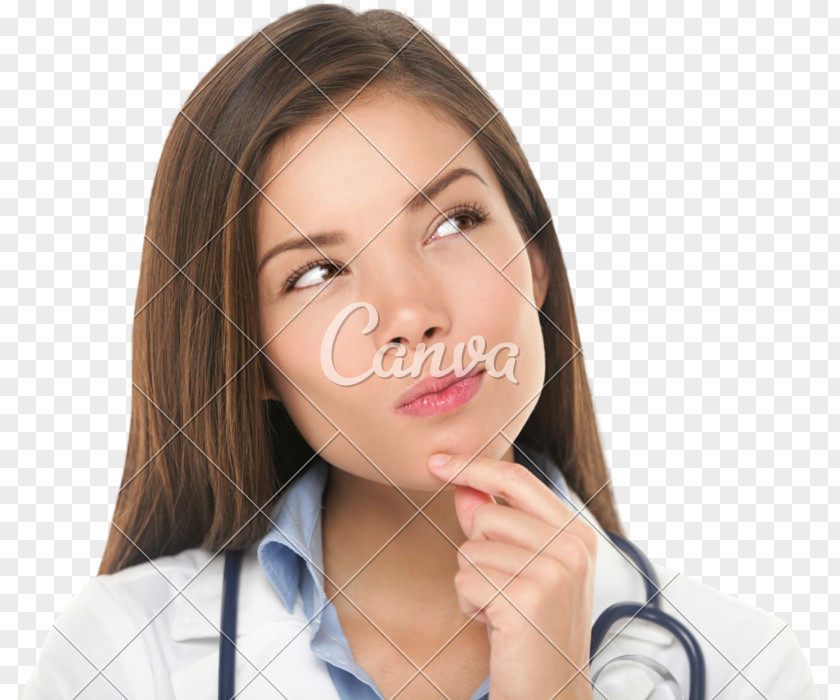 Thinking Woman Physician Nursing Thought Health Care Stock Photography PNG