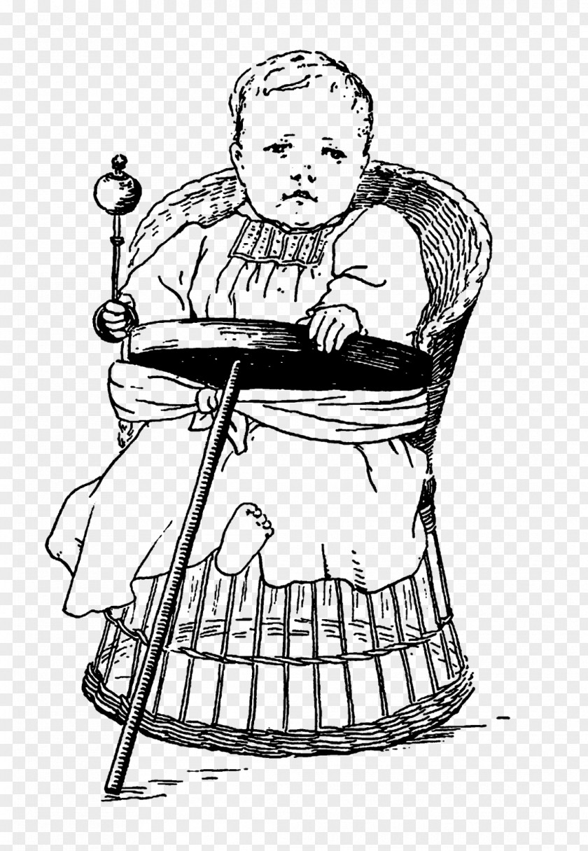 Baby Vintage Line Art Finger Dress Sketch PNG