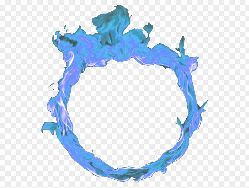 Circle Blue Fire Flame PNG