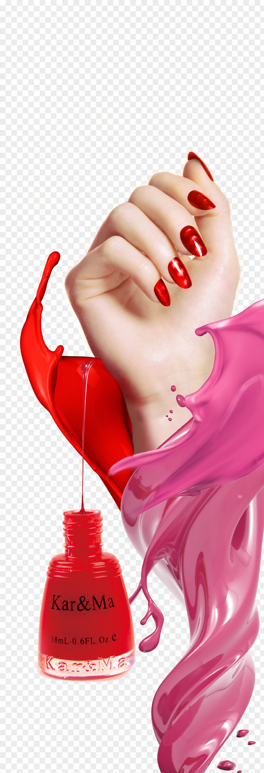 Creative Nail Polish Poster Art Manicure PNG