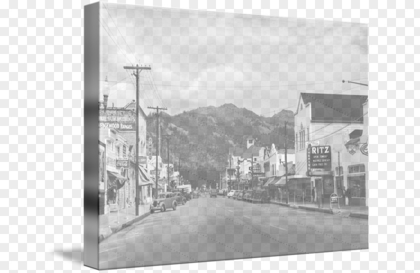 Main Street Village Picture Frames Gallery Wrap Lincoln Avenue Canvas Sketch PNG