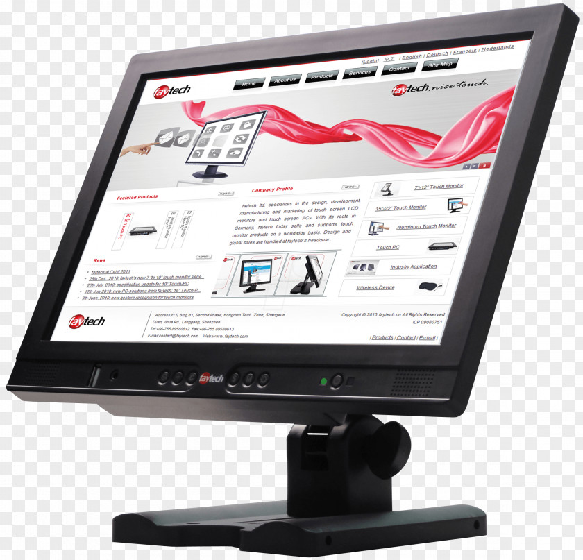 Monitors Resistive Touchscreen Computer Liquid-crystal Display PNG