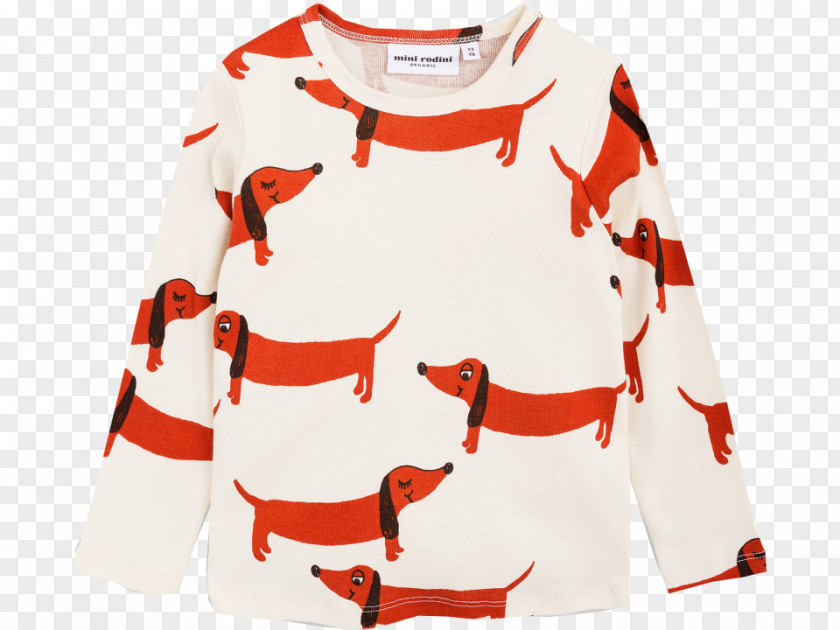 T-shirt Dachshund Mini Rodini Off-White Children's Clothing PNG