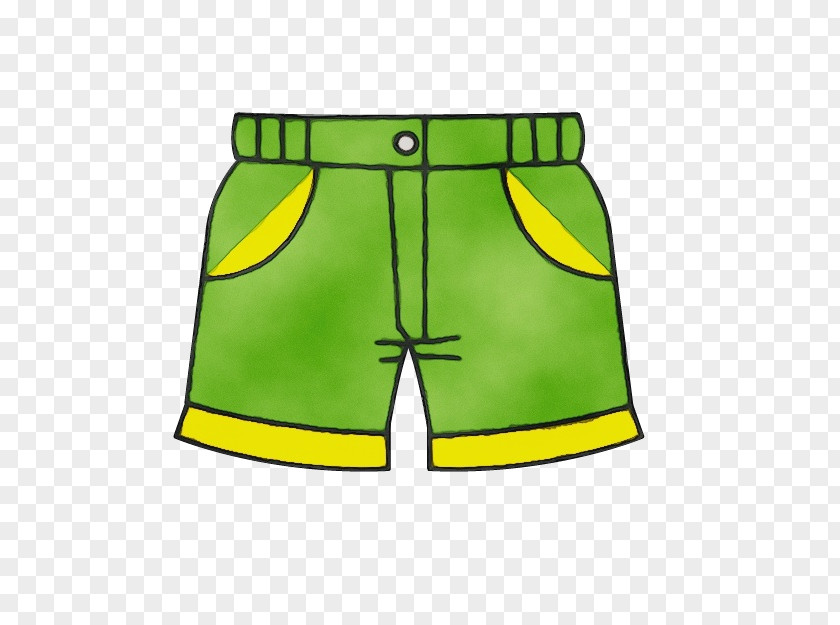 Trunks Sportswear Clothing Shorts Green Board Short Yellow PNG